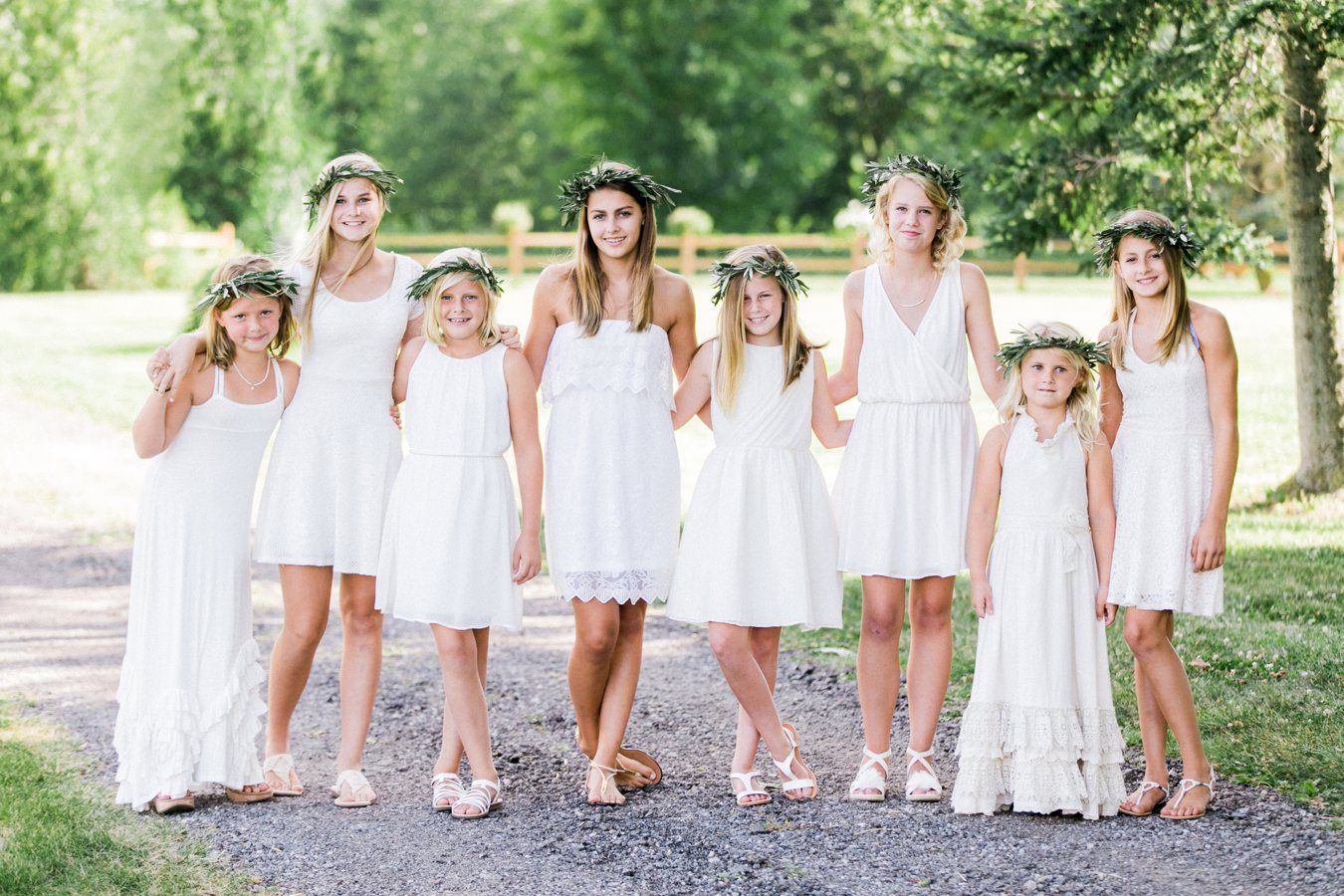 flower girls in white summer dresses | Michigan Fine Art Wedding Photographer | Cory Weber Photography