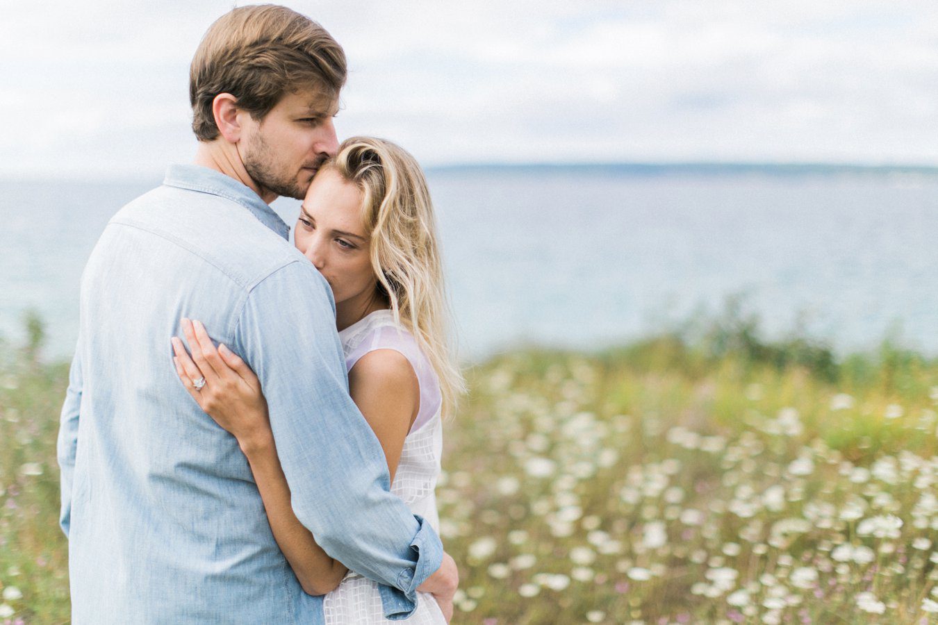Bay Harbor Engagement Photography | Summer wildflowers | Cory Weber Photography