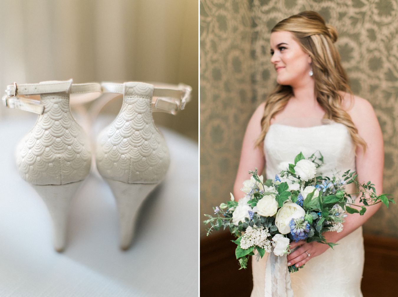 Badgley Mischka bridal shoes | Detroit Athletic Club Wedding | Passionflower Events | Cory Weber Photography