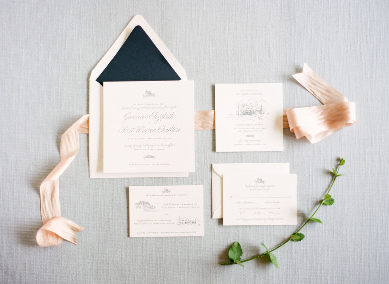 Elegant Invitation Suite | Gatlin Paper Co. | Cory Weber Photography