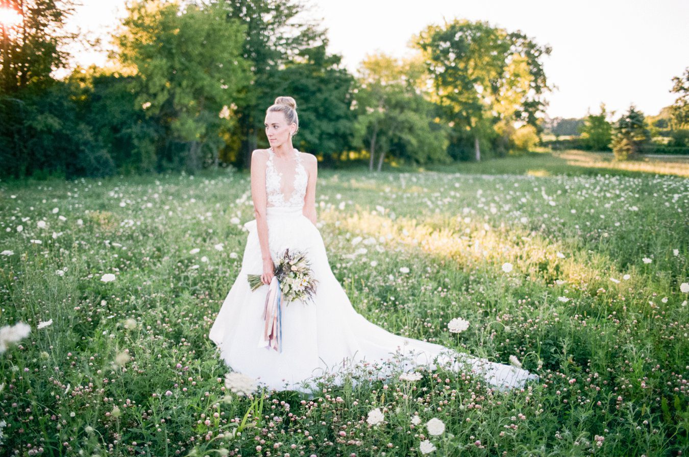 Mark Zunino Custom Gown | Michigan Fine Art Wedding Photographer | Cory Weber Photography