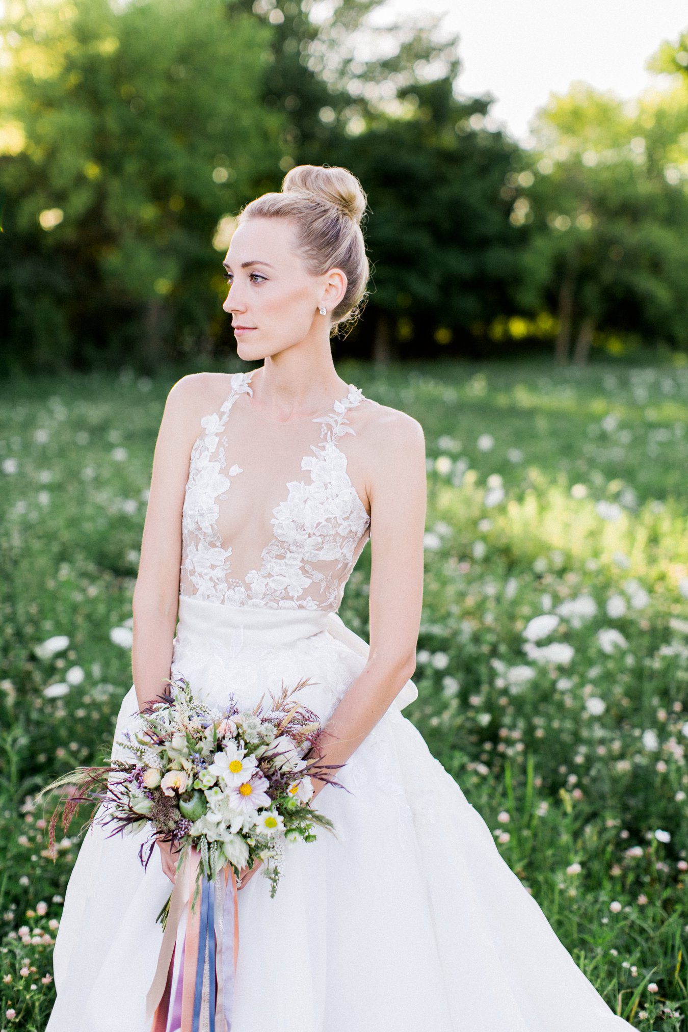 Custom Mark Zunino gown | BLOOM Floral Design | Cory Weber Photography