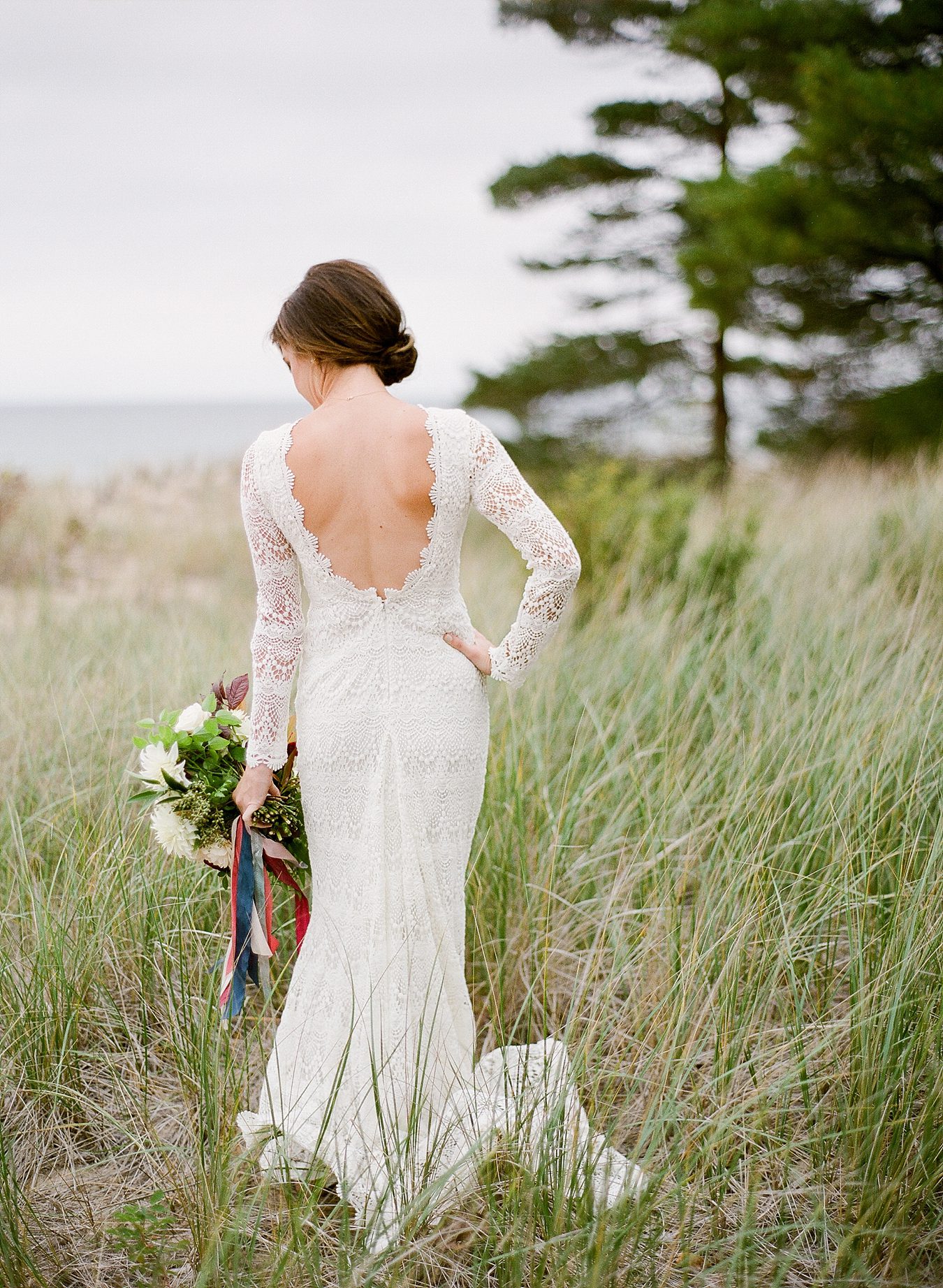 Daughters of Simone dress | Traverse City Wedding Photographer Cory Weber Photography | Sincerely, Ginger Event Design & Production | BLOOM Floral Design