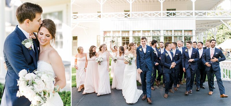 Photos of Newly Weds outside of The Chicago Club near Traverse City